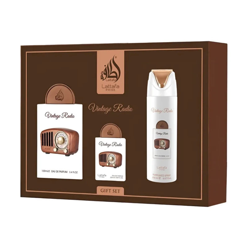VINTAGE RADIO EDP 100 ML + 20 ML + DEO SPRAY 200 ML SET 3 PCS - 1