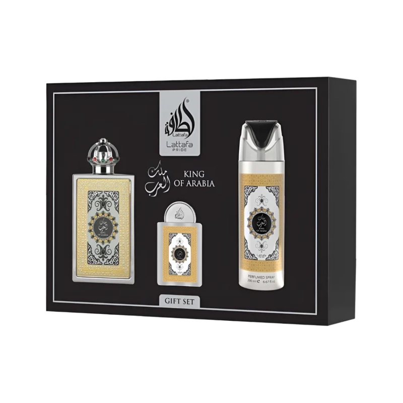 KING OF ARABIA EDP 100 ML + 20 ML + DEO SPRAY 200 ML SET 3 PCS - 1