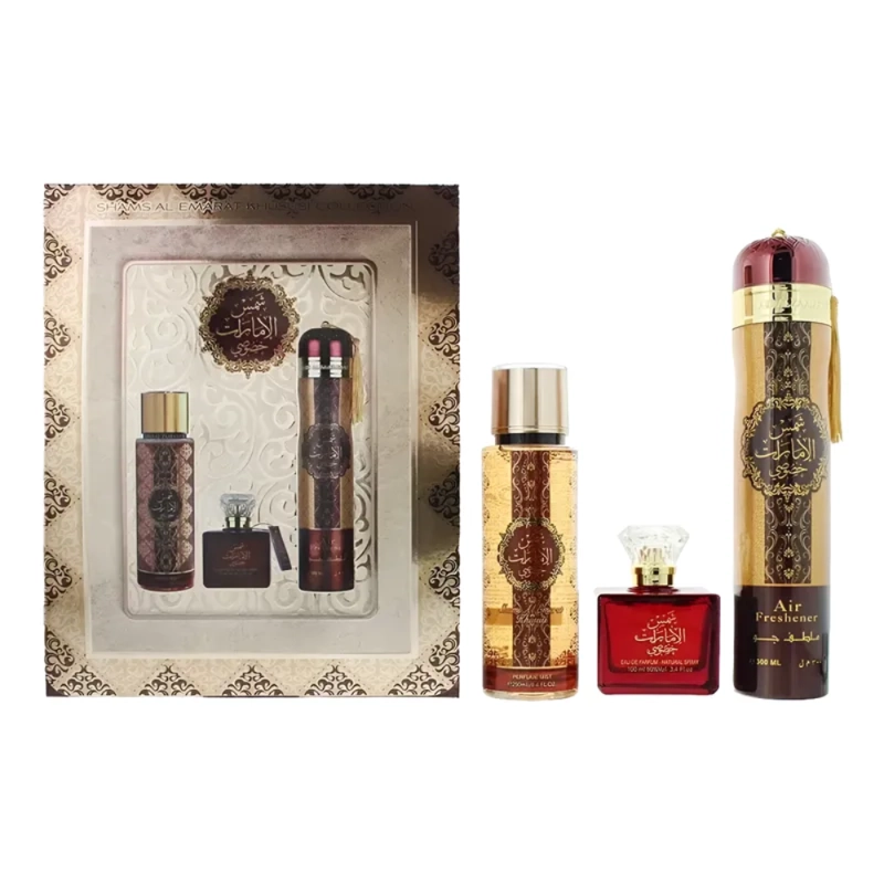 PERFUME SHAMS AL EMARAT KHUSUSI EDP 100 ML + BS 250 ML + DESO A 300 ML SET 3 PCS - 1