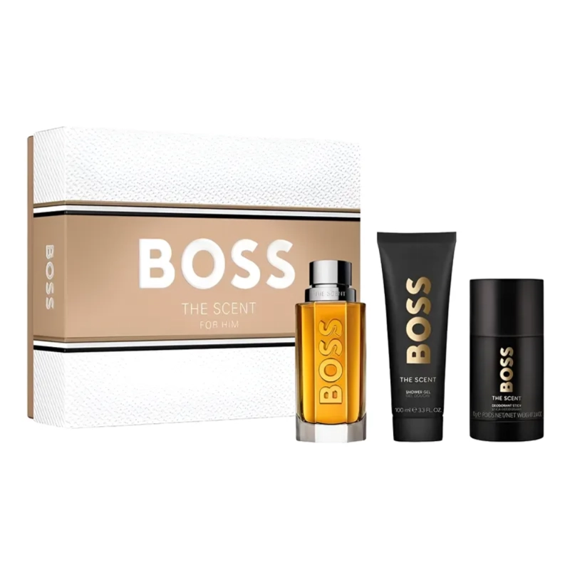 BOSS THE SCENT MEN EDT 100 ML + SG 100 ML DEO STICK 75 ML SET DE 3 PCS - 1