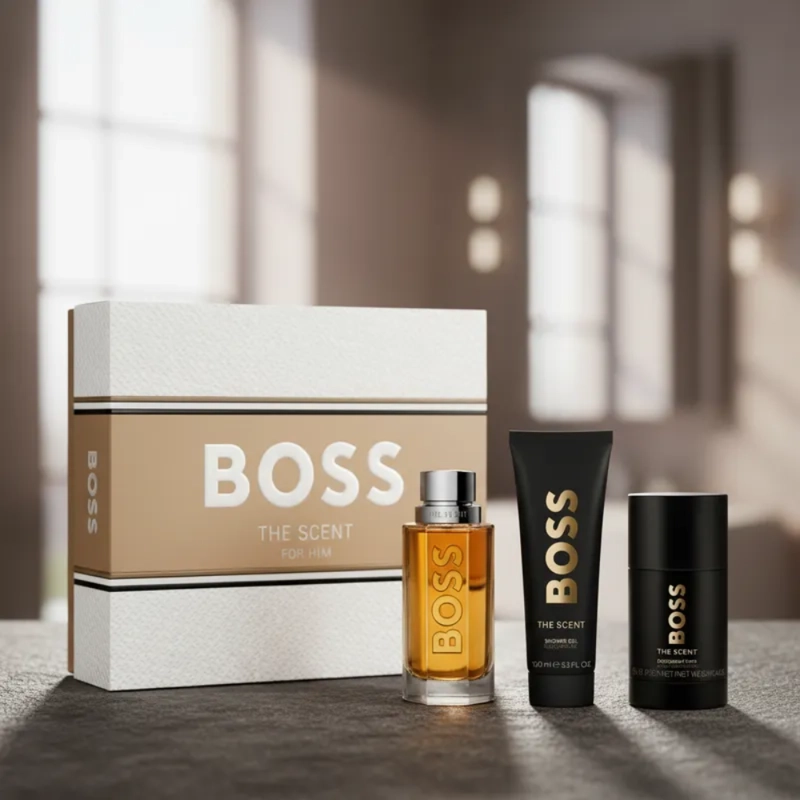 BOSS THE SCENT MEN EDT 100 ML + SG 100 ML DEO STICK 75 ML SET DE 3 PCS - 2