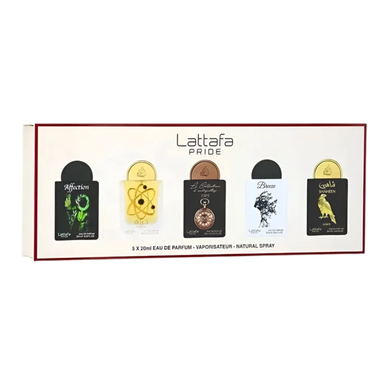AFFECTION + THARWAH GOLD  + D'ANTIQUITES + BREEZE + SHAHEEN GOLD EDP 20 ML SET 5 PCS - 1