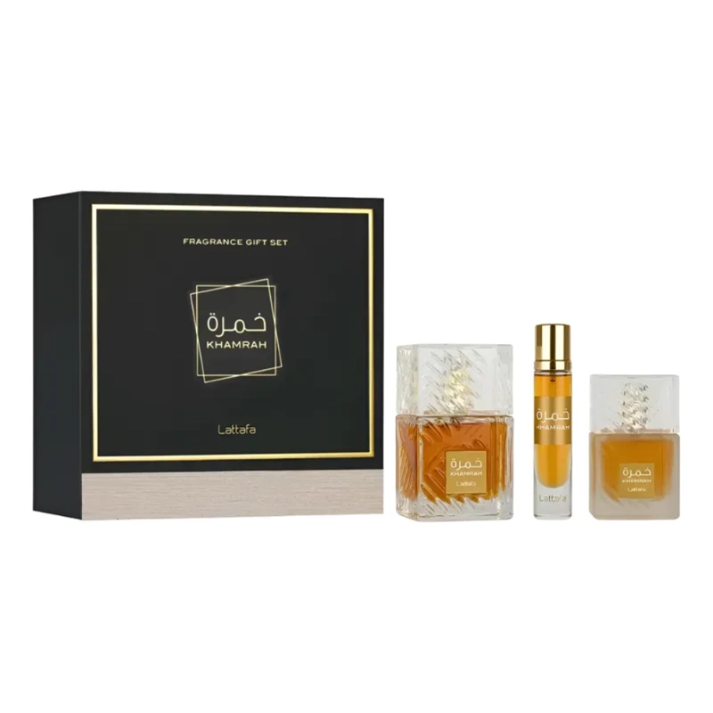 PERFUMES KHAMRAH EDP 100 ML + 12 ML + HAIR MIST 50 ML SET 3 PCS - 1