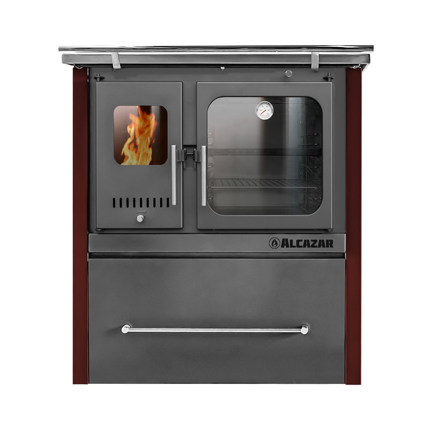 COCINA A LEÑA ALCAZAR EUROPEA M80 BURDEO