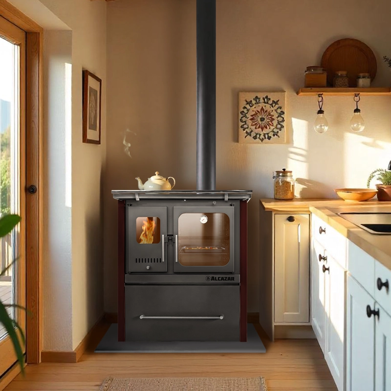 COCINA A LEÑA ALCAZAR EUROPEA M90 BURDEO - 2