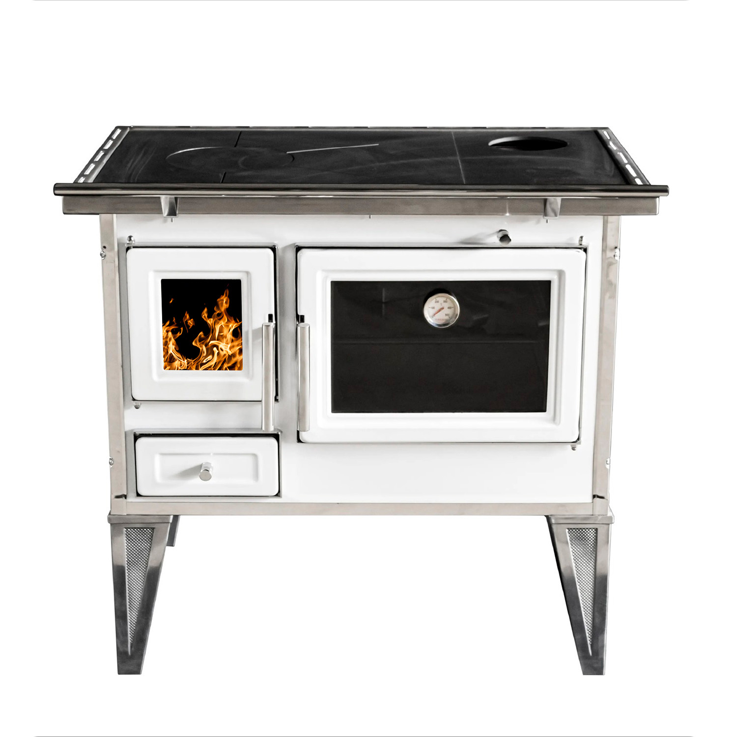 COCINA A LEÑA ALCAZAR CALBUCO L70 BLANCA