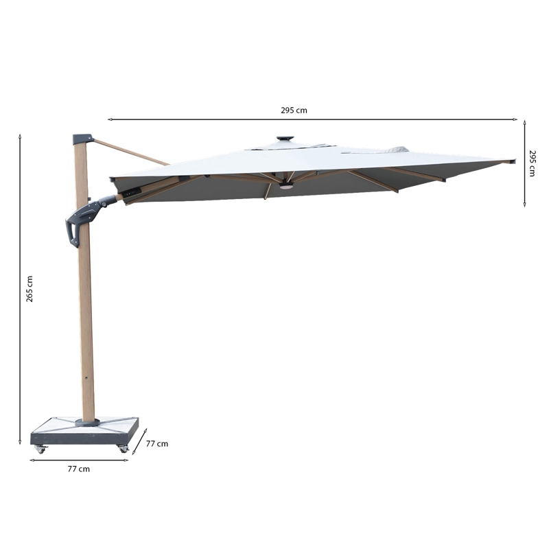 PARASOL ALCAZAR GRIS 3X3 - 3