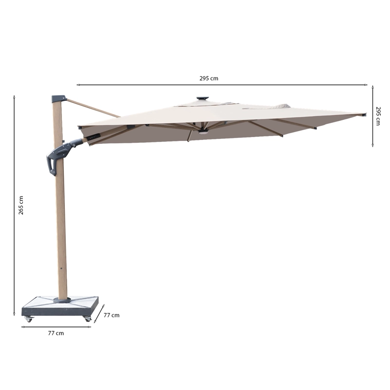 PARASOL ALCAZAR BEIGE 3X3 - 2