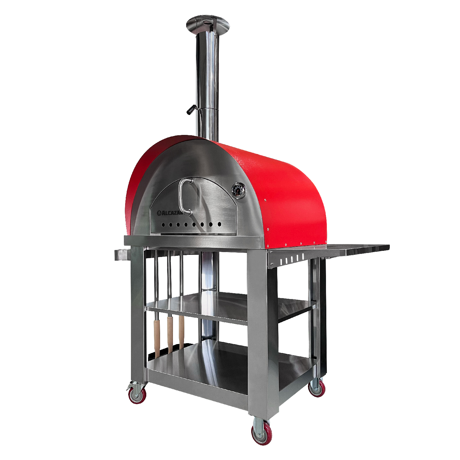 HORNO PIZZERO NÁPOLES ROJO - 4