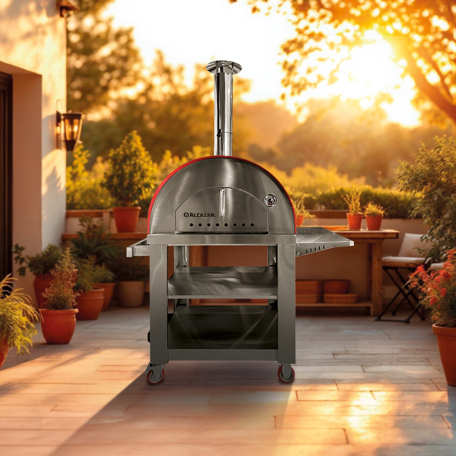 HORNO PIZZERO NÁPOLES ROJO - 6