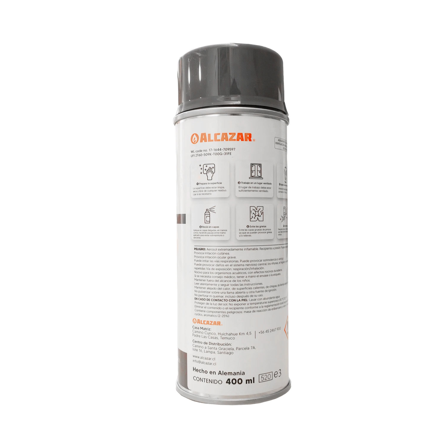PINTURA SPRAY GRIS CHARCOAL ALCAZAR - 5