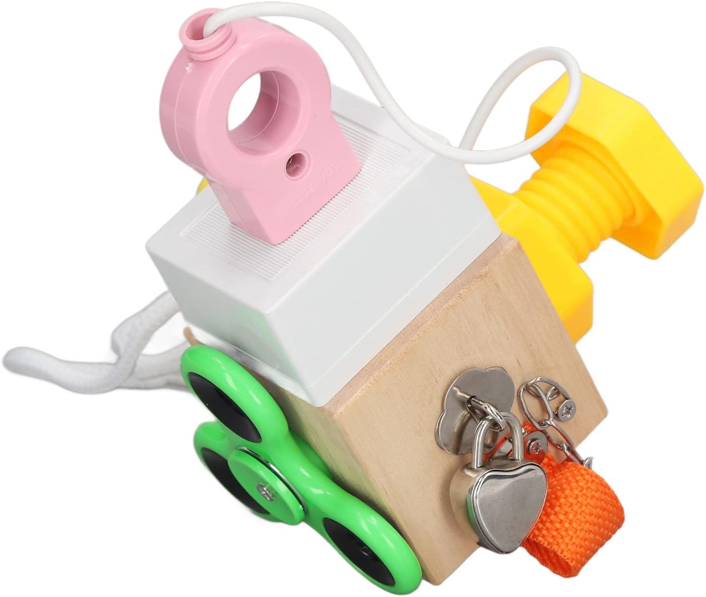 CUBO PUZZLE DE JUGUETE MONTESSORI SENSORIAL SPINNER - 1