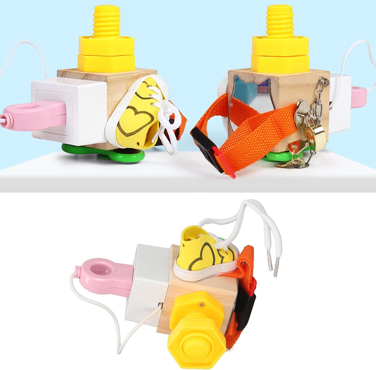 CUBO PUZZLE DE JUGUETE MONTESSORI SENSORIAL SPINNER - 3