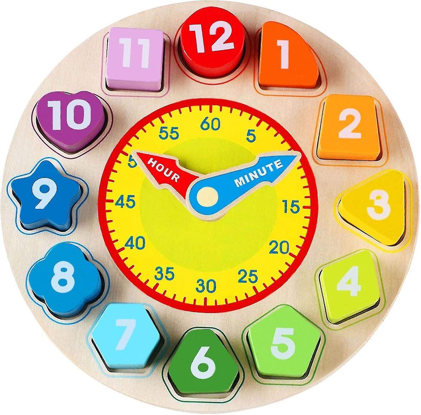 ROMPECABEZAS DE RELOJ DE COLOR CON FORMAS - 3