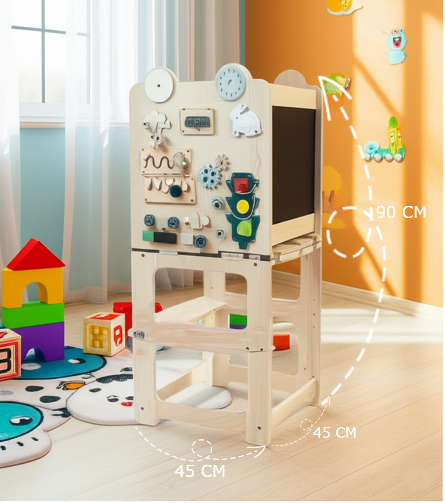 TORRE DE APRENDIZAJE SENSORIAL JUGUETERIA KAILU MADERA ESCRITORIO MONTESSORI - 2