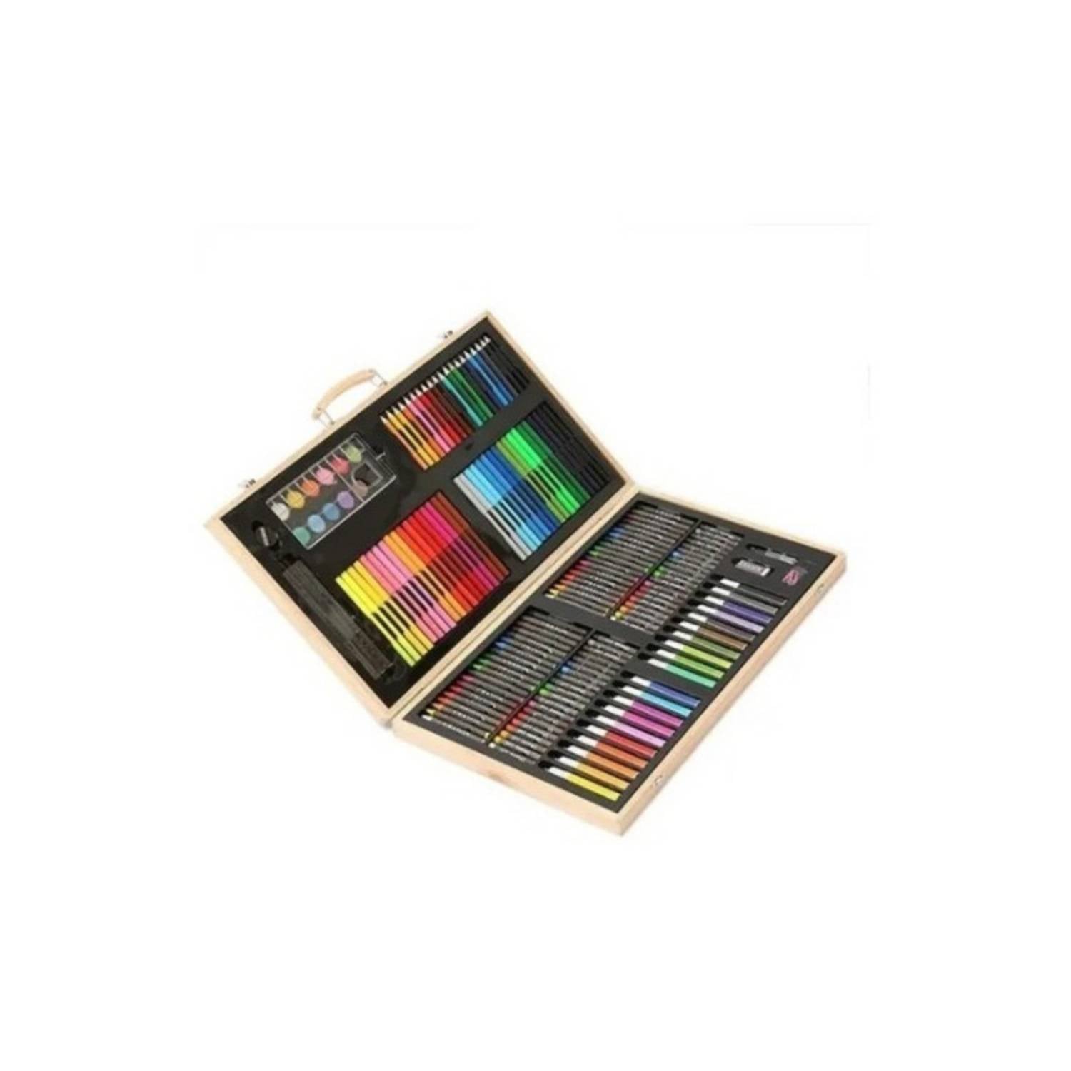 SET DE ARTE 180 PIEZAS LÁPICES PARA COLOREAR - 1