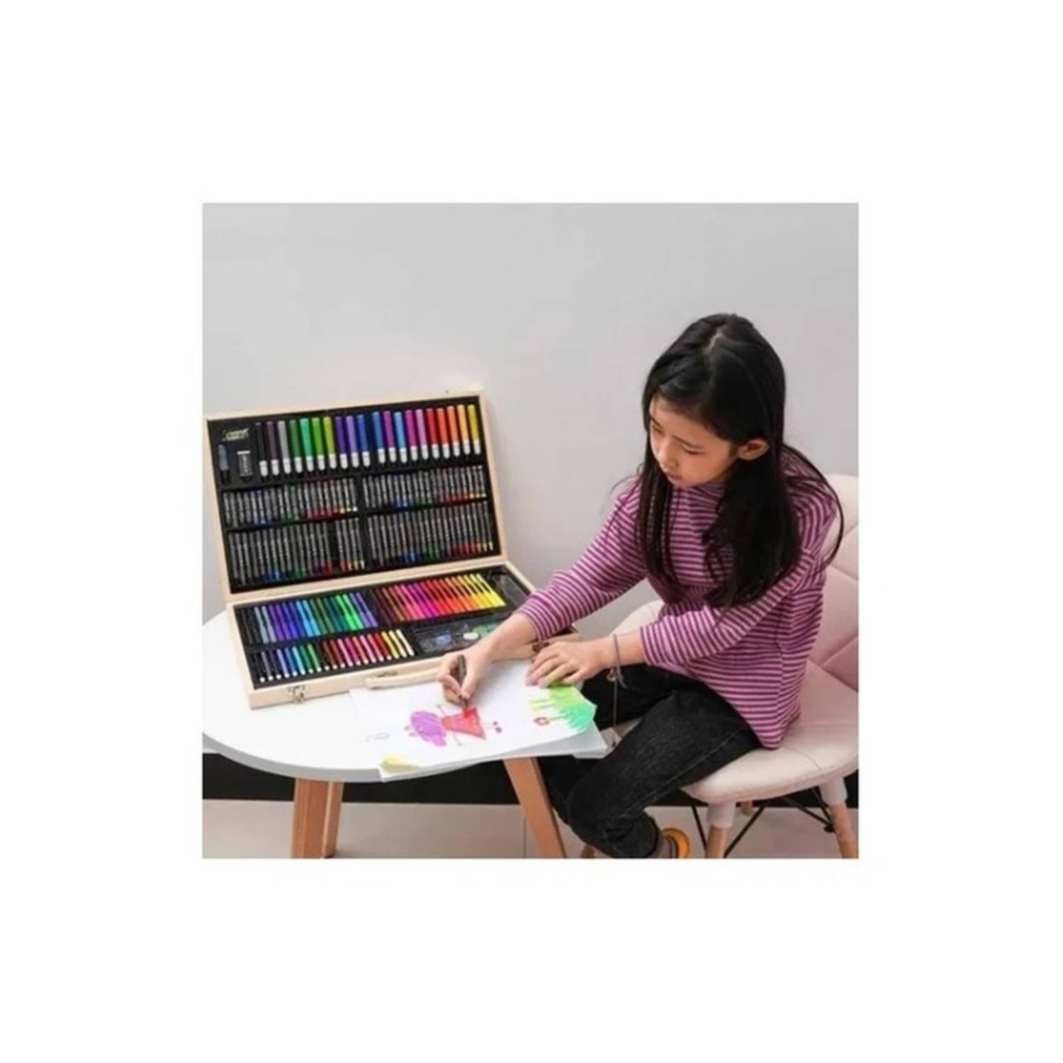 SET DE ARTE 180 PIEZAS LÁPICES PARA COLOREAR - 3