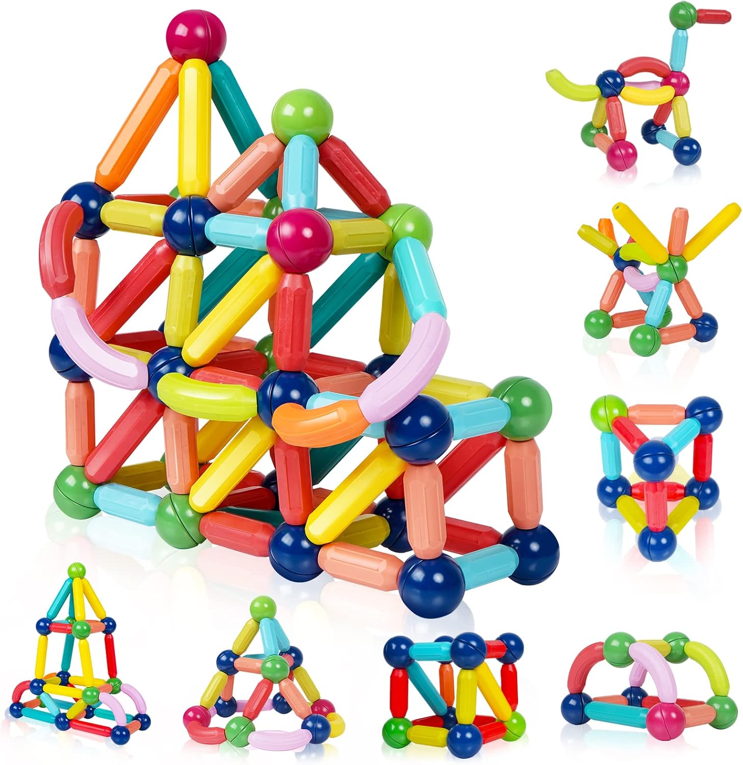 STICK MAGNETICOS JUGUETERÍA ESTELAR TORNASOL 42 PIEZAS - 1
