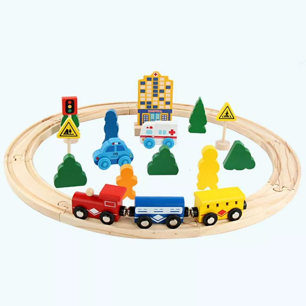 PISTA TREN DE MADERA CIRCULAR - 1