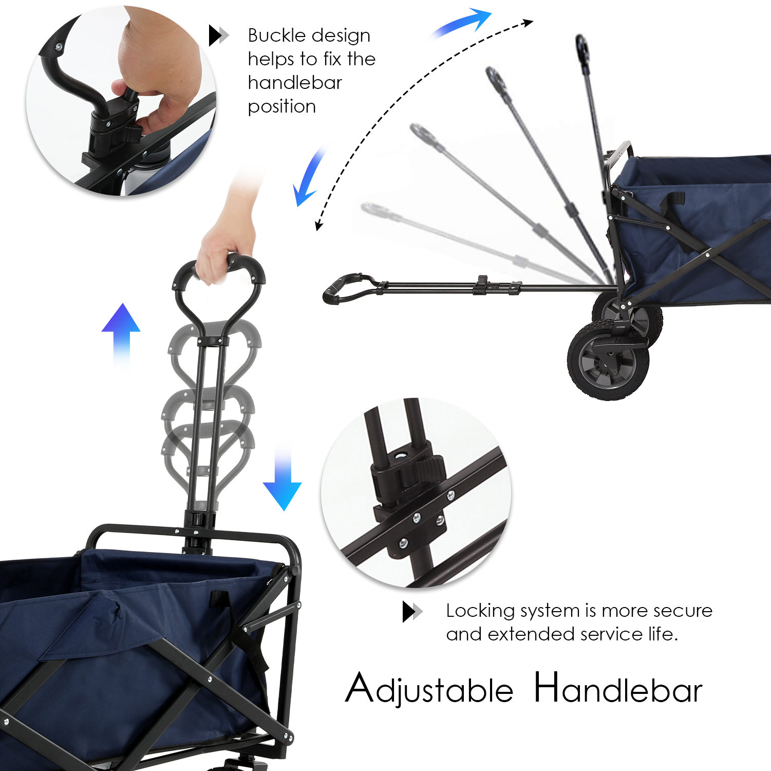 CARRITO PLEGABLE JUGUETERÍA ESTELAR ACERO / TELA PARA COMPRAS CAMPING O PICNIC - 2