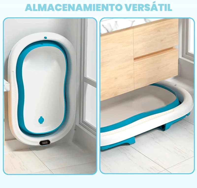 BAÑERA PLEGABLE CON TERMOMETRO - 2