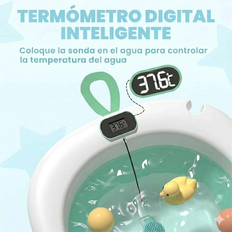 BAÑERA PLEGABLE CON TERMOMETRO - 6