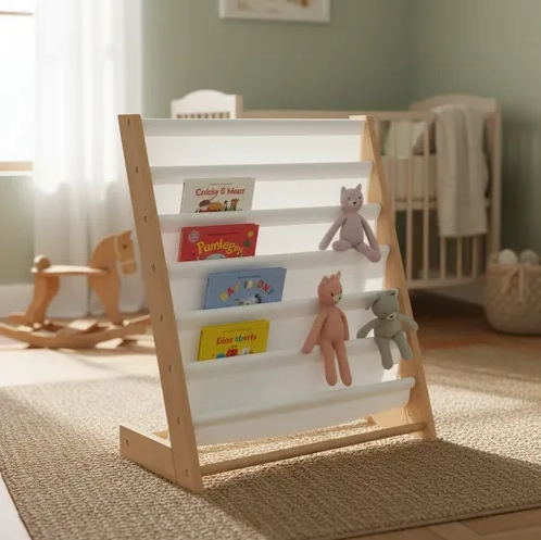 LIBRERO MONTESSORI TELA Y MADERA - 1