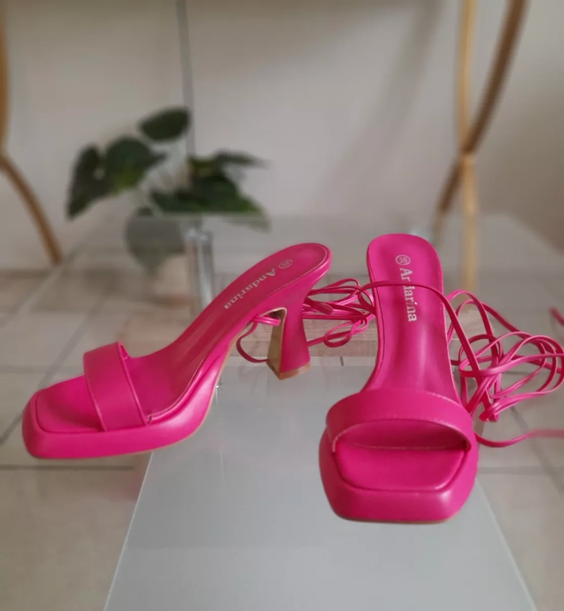 SANDALIAS MUJER AJ CALZADOS TACO ALTO COD 153 - 3