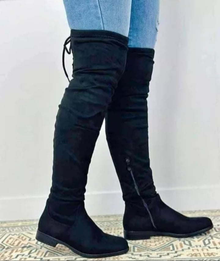 BOTAS /BUCANERAS TACO BAJO GAMUZA ELASTICADA M325A - 1