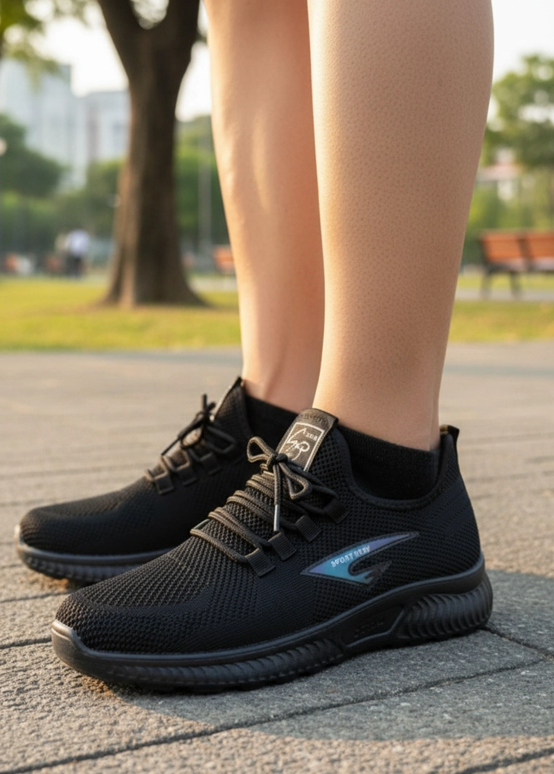 ZAPATILLAS UNISEX AJ CALZADOS NEGRO M1100 - 1