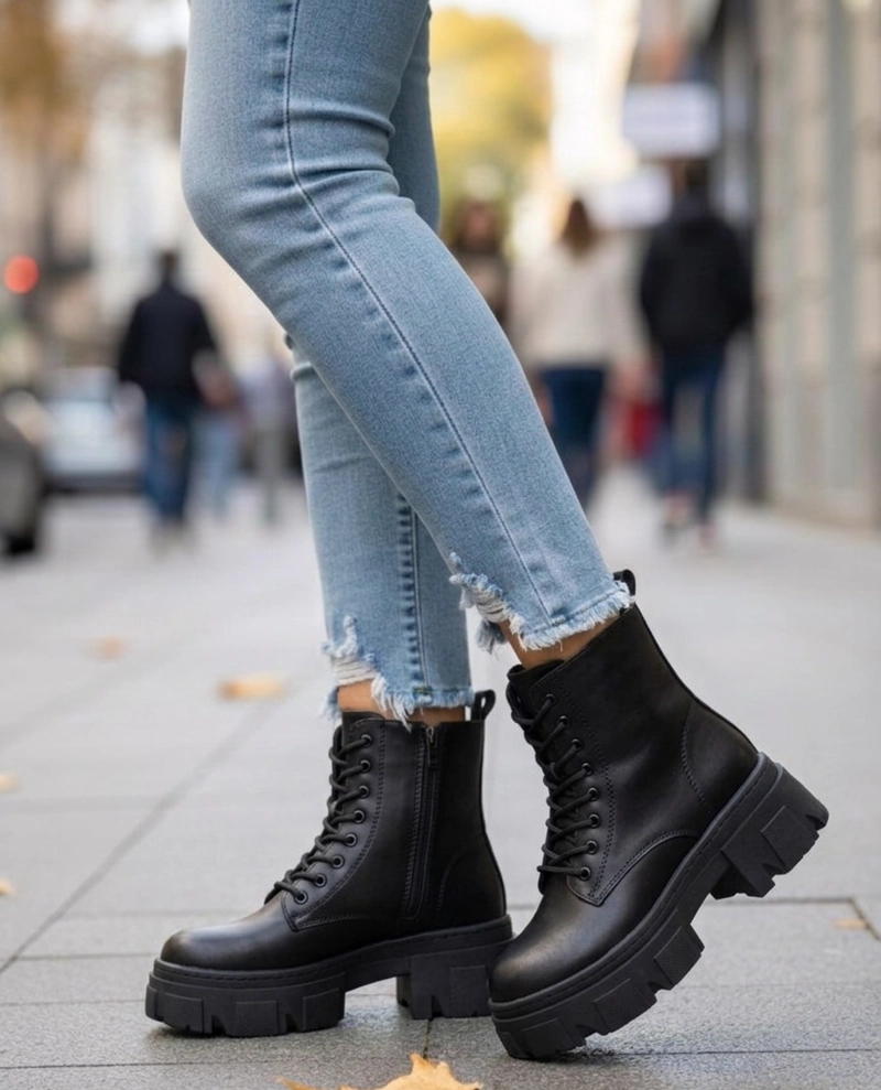 BOTIN NEGRO MUJER PLATAFORMA M 377 - 2