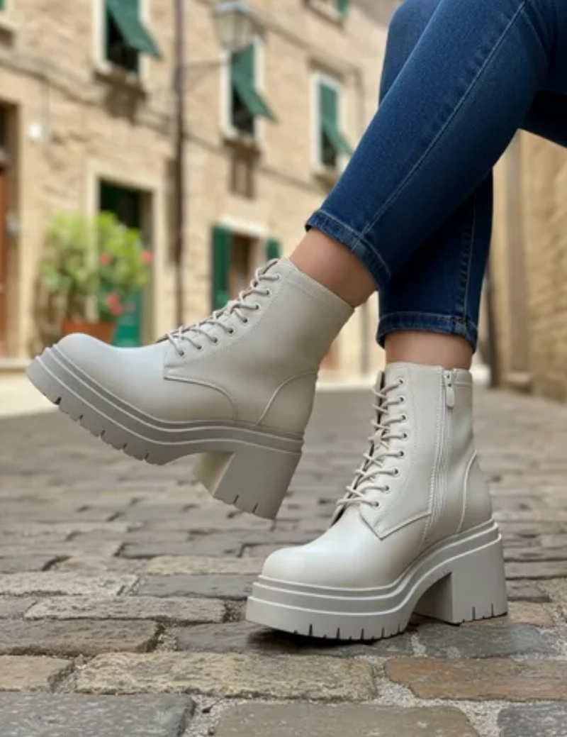 BOTÍN MUJER BEIGE BOTOTO CON PLATAFORMA M400 - 1