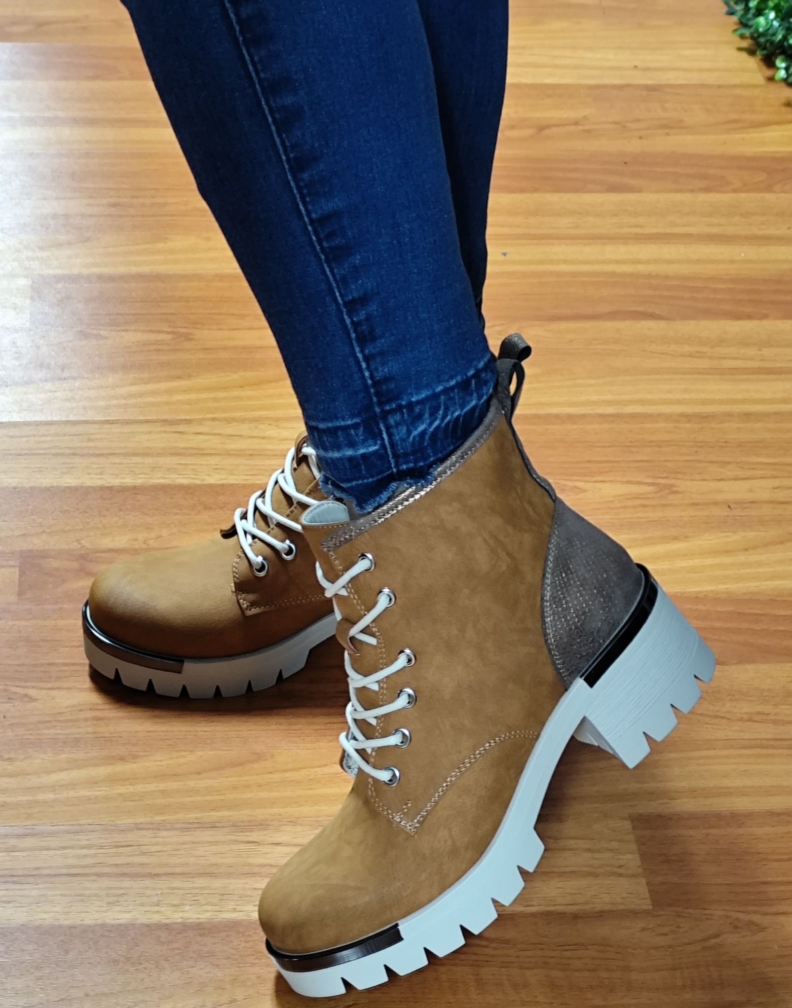 Ripley - BOTIN MUJER EN GAMUZA Y ECOCUERO M463