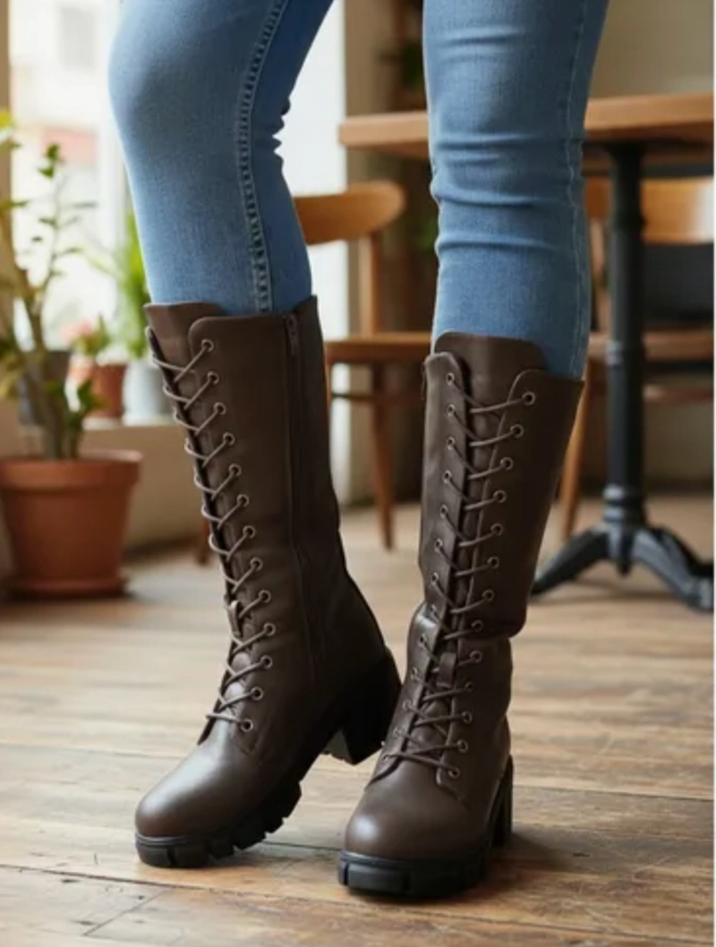 BOTAS MUJER CON PLATAFORMA M489 - 2