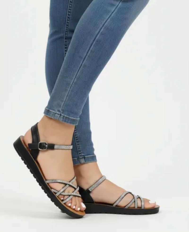 SANDALIAS CHALAS COLOR NEGRO M518 - 1