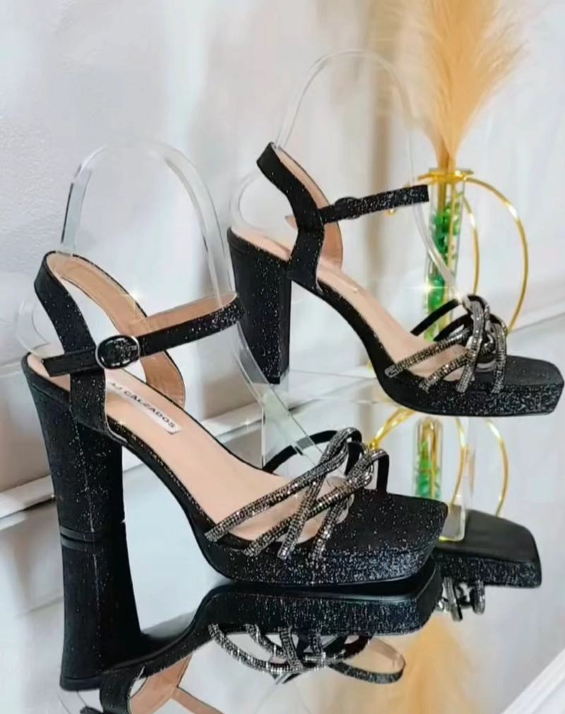 SANDALIAS FIESTA  MUJER TACO ALTO M529 - 3