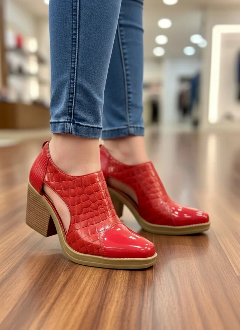 BOTIN ROJO CAMPEROS  PARA DAMA   M533 - 1