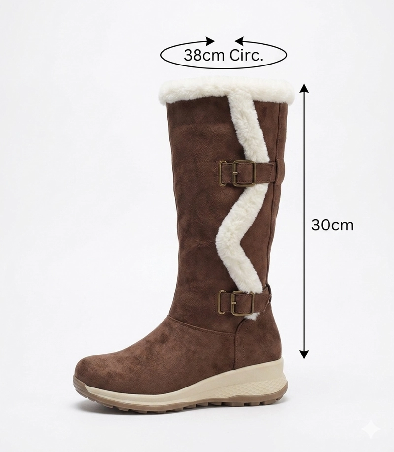 BOTAS PARA DAMA COLOR CAFE  EN GAMUZA  M614 - 2