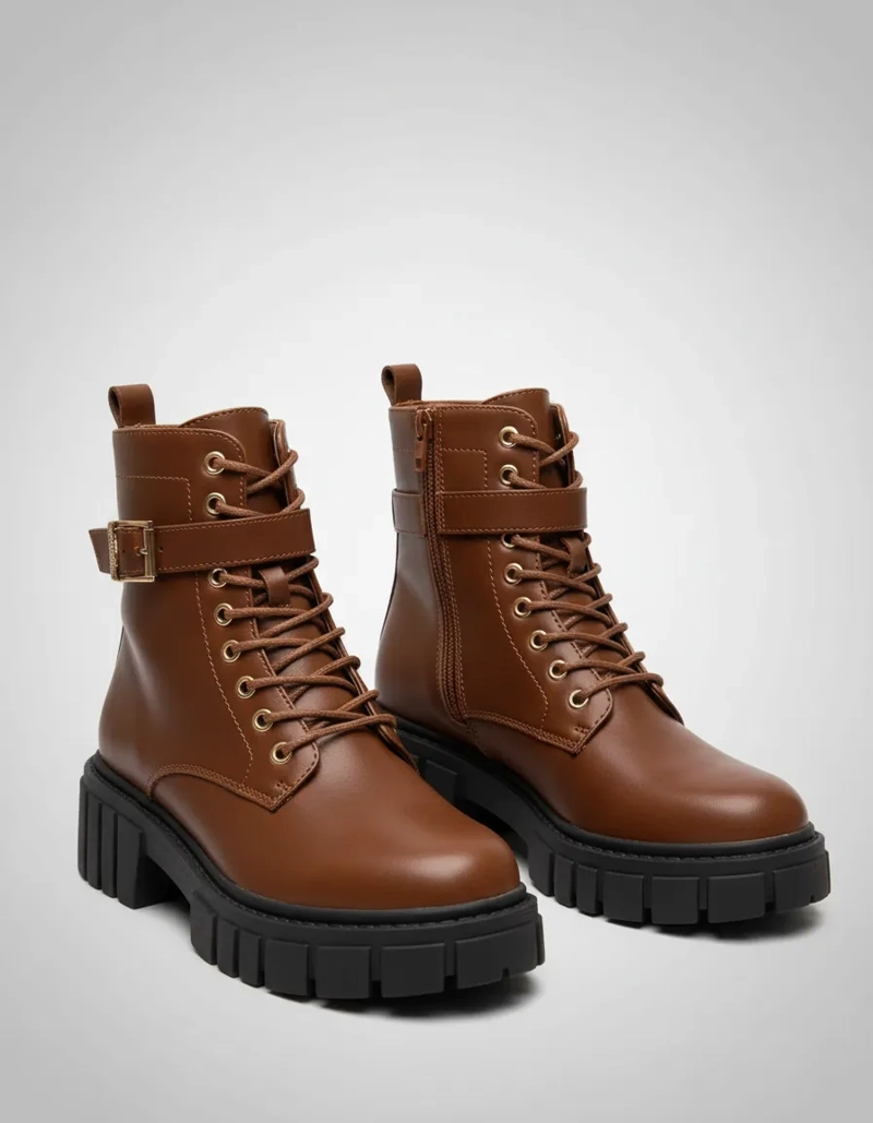 BOTIN CAFE  PARA MUJER CON PLATAFORMA M654 - 3