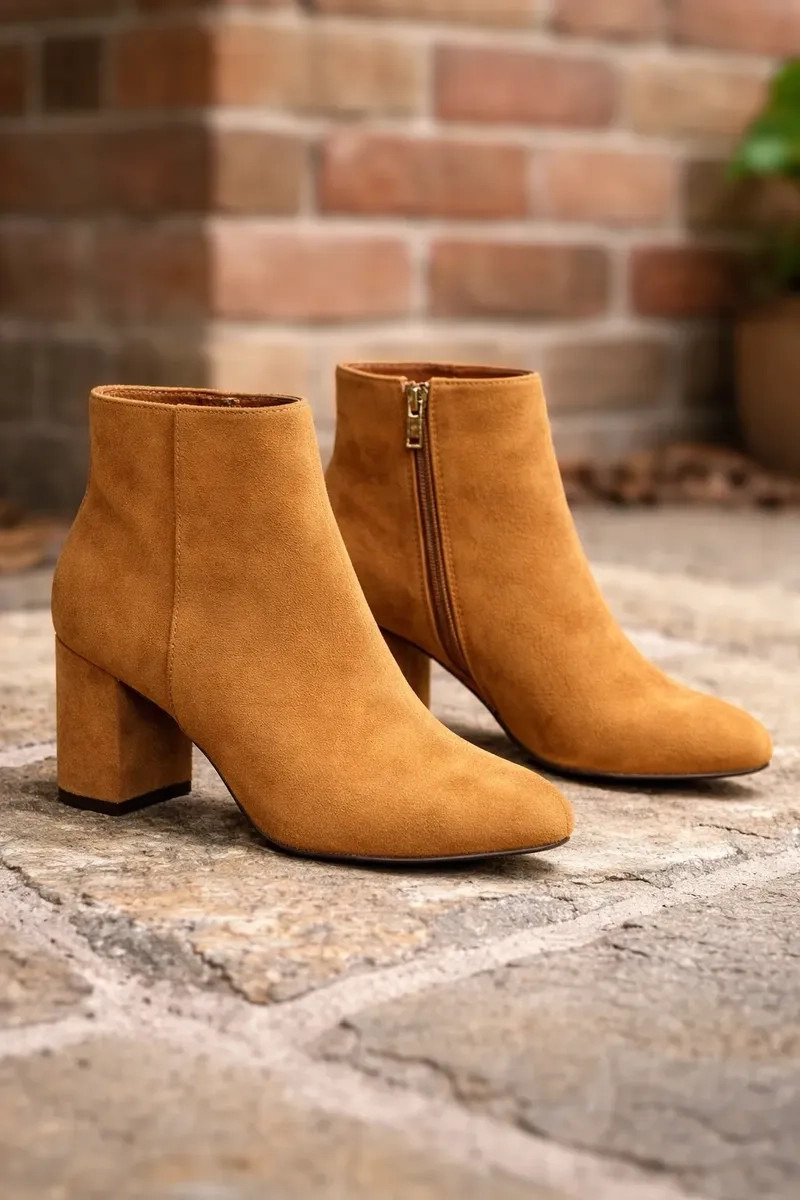 BOTIN COLOR CAMEL MUJER TACO MEDIO M631 - 2