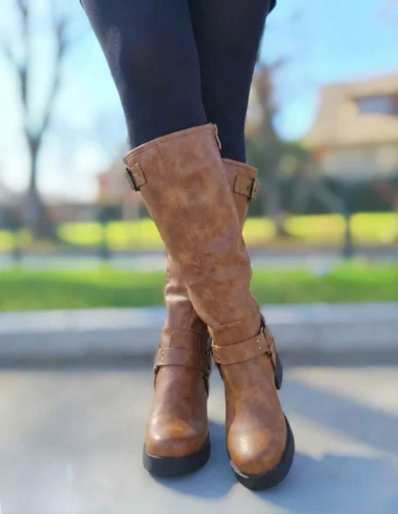 BOTAS DAMA HORMA PEQUEÑA COLOR CAMEL M672 - 2