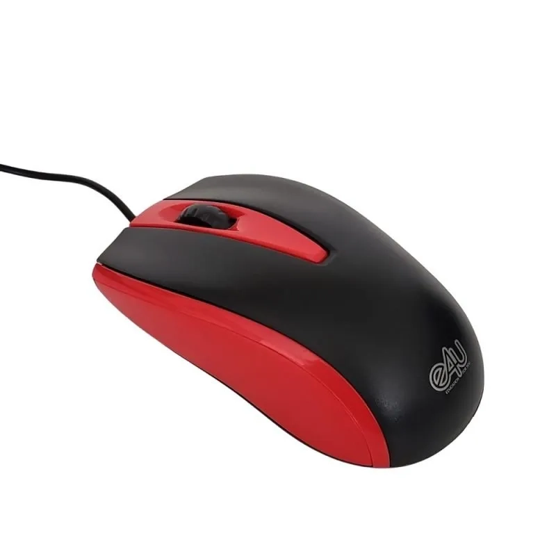 MOUSE E4U USB NEGRO-ROJO 3 TECLAS E4U0201 - 4