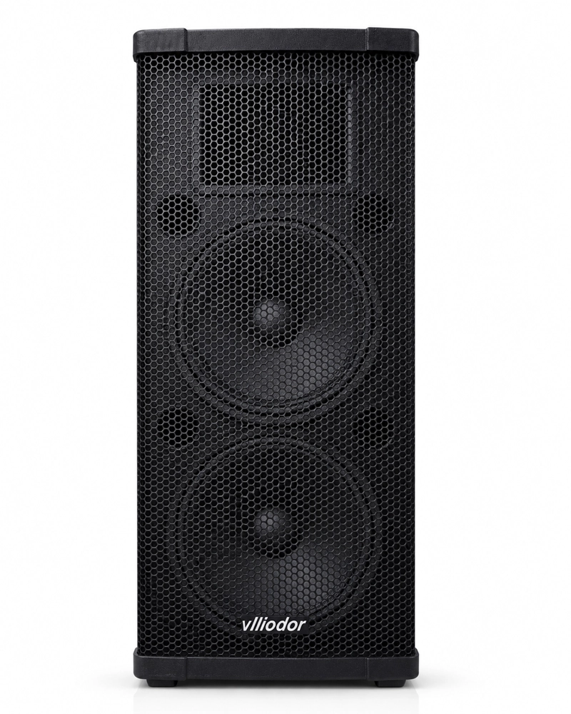 PARLANTE ACTIVO PROFESIONAL VLLIODOR DS-2011UV | DOBLE WOOFER 560W + MICROFONO INALAMBRICO - 1