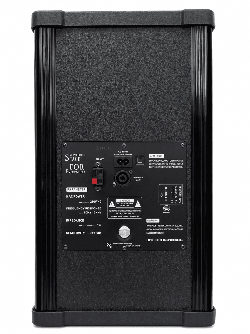 PARLANTE ACTIVO PROFESIONAL VLLIODOR DS-2011UV | DOBLE WOOFER 560W + MICROFONO INALAMBRICO - 6
