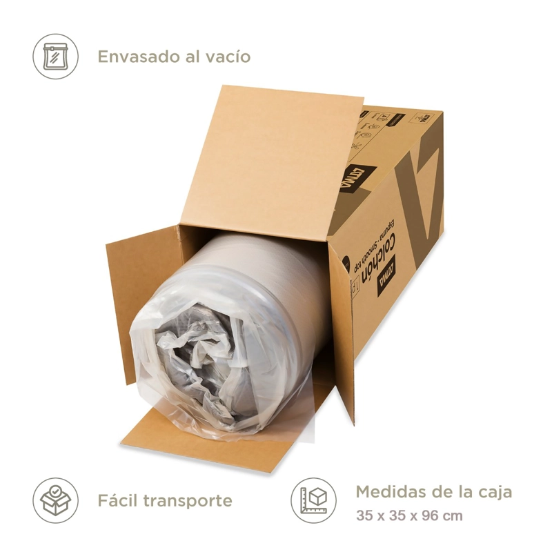COLCHON DE ESPUMA ATMA SMOOTH TOP 1 PLAZA 90X190X29 CM - 6