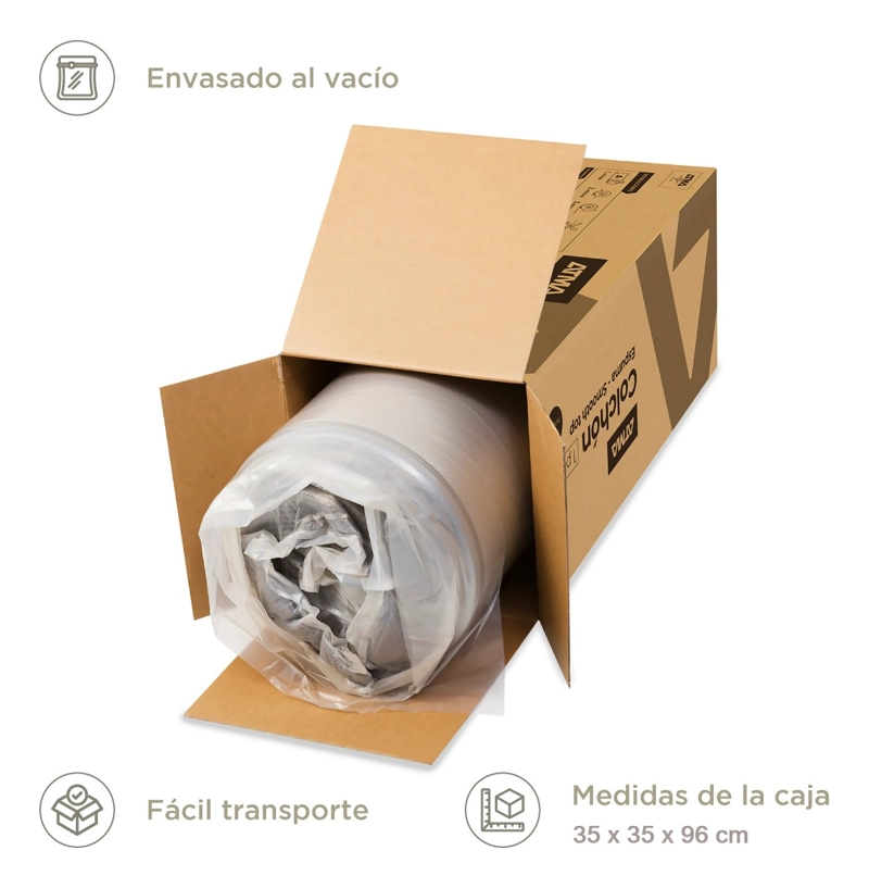COLCHON DE ESPUMA ATMA SMOOTH TOP 1 PLAZA 90X190X29 CM - 9