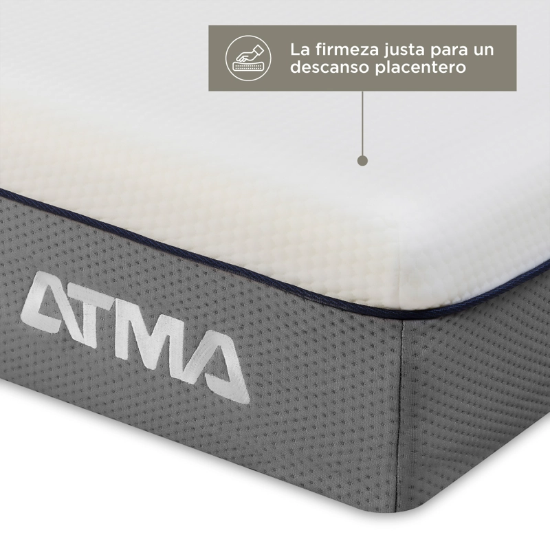 ATMA COLCHON SMOOTH TOP 2 PLAZAS 29 CM ORTOPE DICO BLANCO - 5