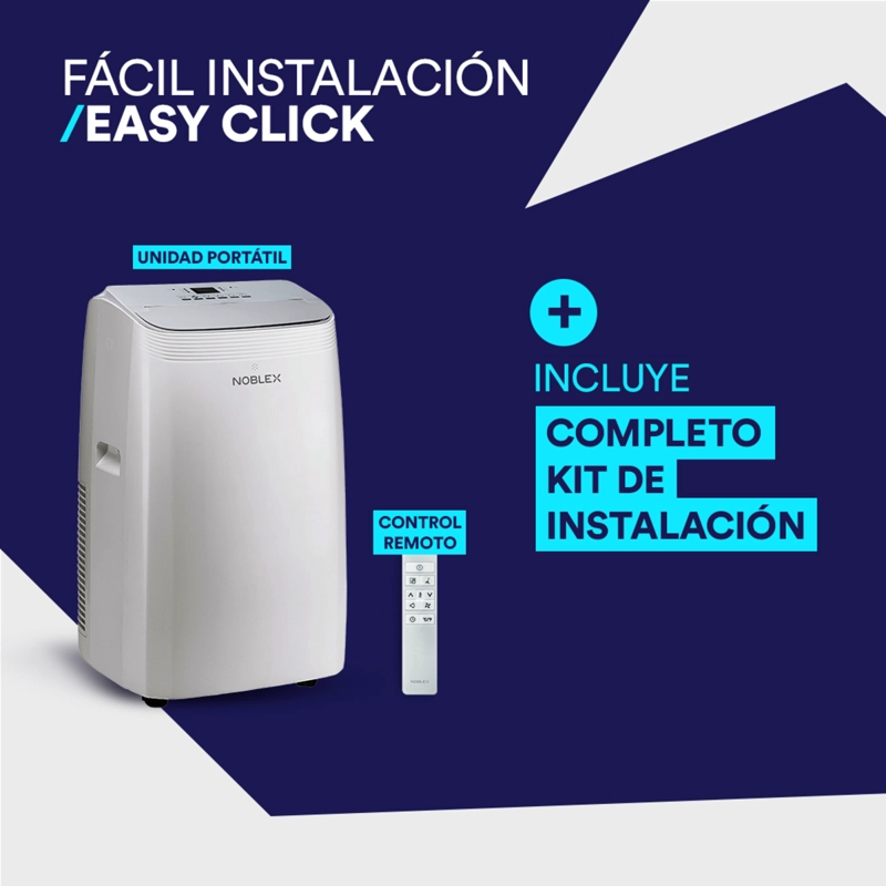 AIRE ACONDICIONADO PORTATIL 12000 BTU FRIO CALOR 4EN1 - 6