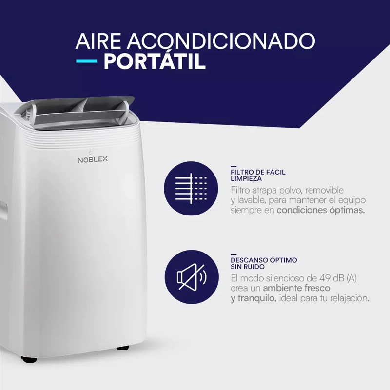 AIRE ACONDICIONADO PORTATIL 12000 BTU FRIO CALOR 4EN1 - 8