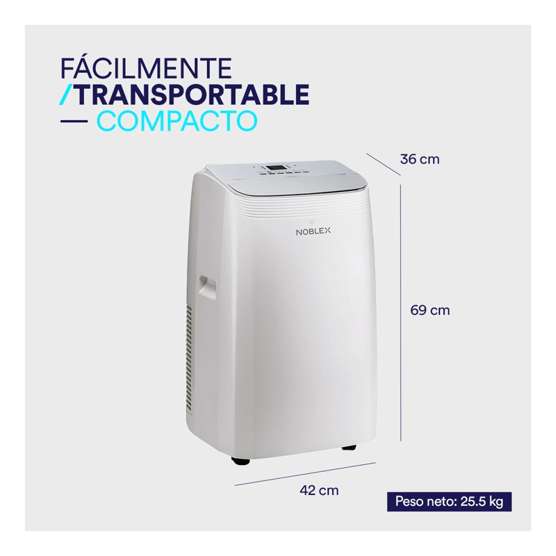 AIRE ACONDICIONADO PORTATIL 12000 BTU FRIO CALOR 4EN1 - 9